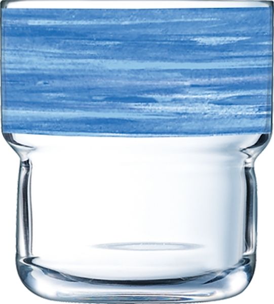 Brush Stapelbecher aus gehärtetem Glas 220ml, 6 Stück, verschiedene Farben