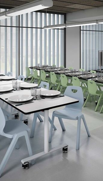 Kunststoff-Stapelstuhl, Sitzhöhe wählbar