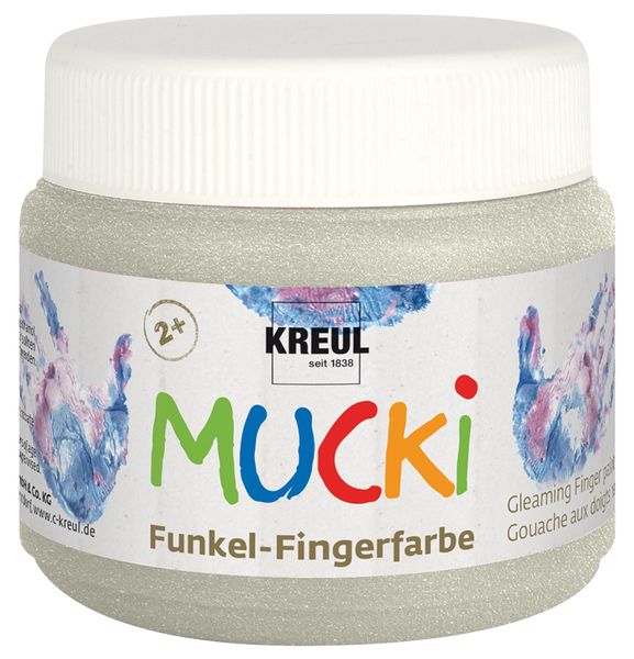 MUCKI Funkel-Fingerfarbe, 4 x 150 ml