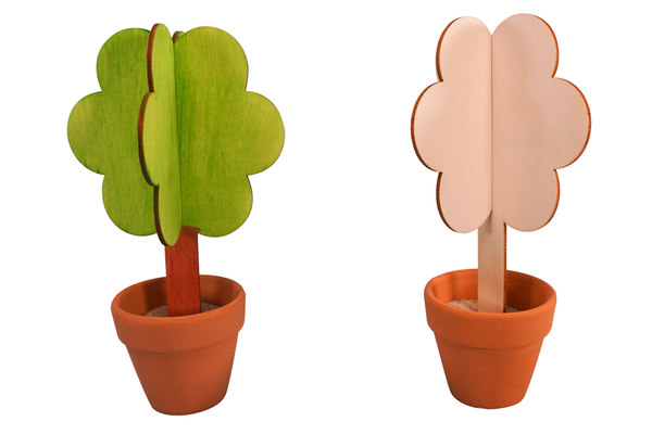 Blumen-Holzstab 3D, 8 Stück (SONDERANGEBOT) Blumen-Holzstab 3D, 8 Stück (SONDERANGEBOT)