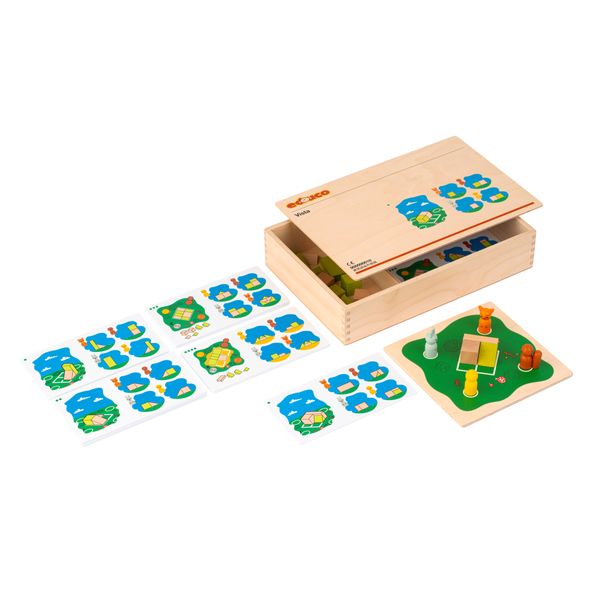 Holzspielzeug, Kartenspiel, Memory, Holzbox, Puppen-/FigurenSet