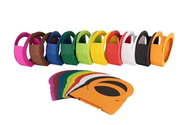 FOLIA Laternen-Rohlinge rund, Fotokarton, "farbig sortiert", Ø19 cm, 10 Stück