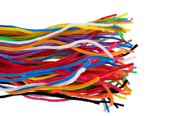 Pfeifenputzer Mix 120 cm, 100 Stück