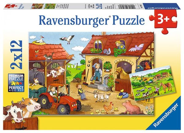 RAVENSBURGER Puzzle Fleißig auf dem Bauernhof, 2 x 12 Teile, ab 3 Jahre RAVENSBURGER Puzzle Fleißig auf dem Bauernhof, 2 x 12 Teile, ab 3 Jahre
