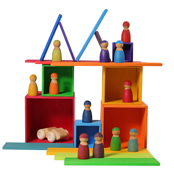 GRIMM´S Großer Kistensatz Regenbogen, 6 Holzkisten, ab 2 Jahre GRIMM´S Großer Kistensatz Regenbogen, 6 Holzkisten, ab 2 Jahre