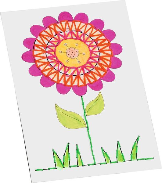 FOLIA Stickkarten zum Ausnähen, 48 Stück in 8 Motiven