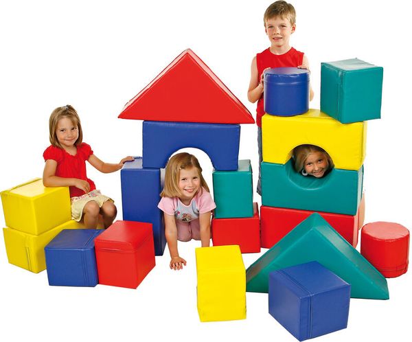 Bausteine, Baustein-Spielset, Kunststoffblöcke, Bauklötze, Kinderspielzeug