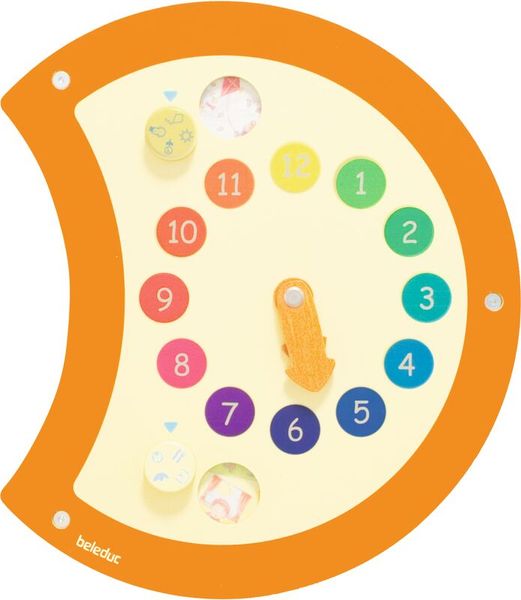 Wandspielobjekt Raupe Uhr, 45 x 48 cm, ab 3 Jahre