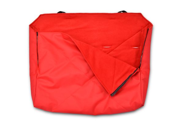 rot Tasche, gefaltet, Stofftasche, Reißverschlussfach, Schultertasche