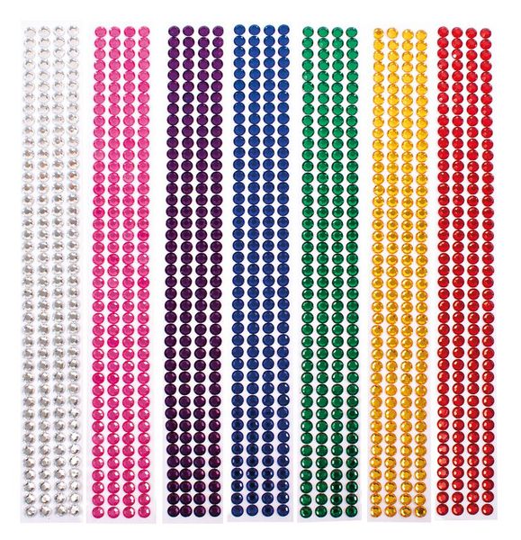 Selbstklebende Kristallsteine 8 mm, 1176 Stück  Selbstklebende Kristallsteine 8 mm, 1176 Stück