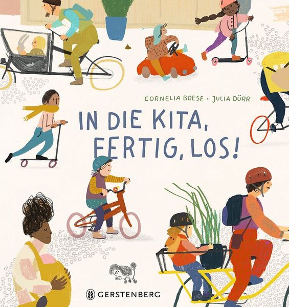 Kinderbuch, Kinderwagen, Fahrrad, Roller, Scooter