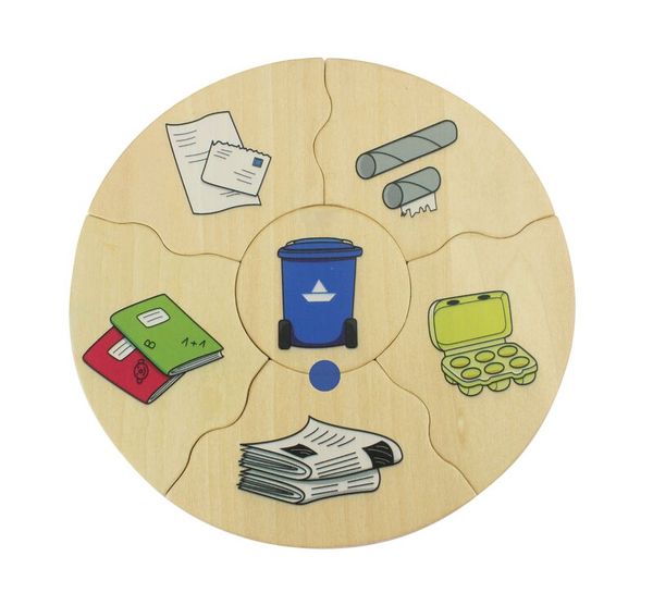 Humanico Mülltrennung, 30 Holz-Puzzleteile, ab 4 Jahre Humanico Mülltrennung, 30 Holz-Puzzleteile, ab 4 Jahre