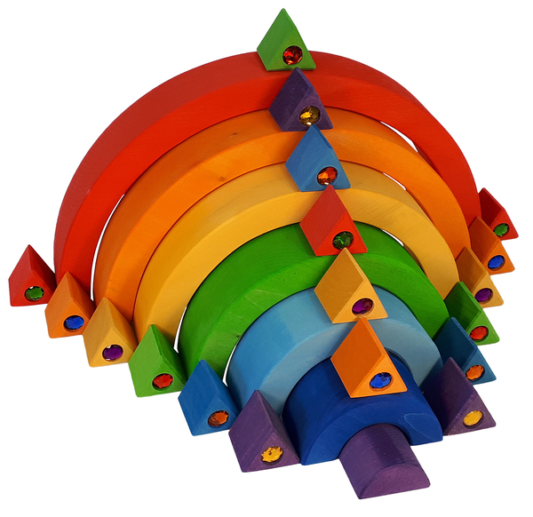 BAUSPIEL Regenbogen Halbkreis, 7 Teile, (L x B x H): 35 x 17,5 x 5 cm, ab 18 Monate BAUSPIEL Regenbogen Halbkreis, 7 Teile, (L x B x H): 35 x 17,5 x 5 cm, ab 18 Monate