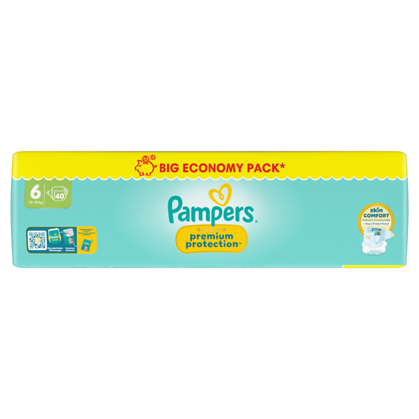 PAMPERS Premium Protection Gr. 6, Extra Large 13-18 kg, 40 Stk.