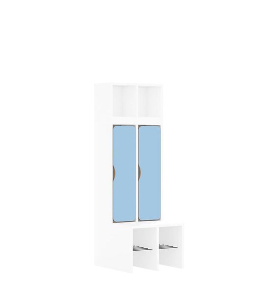 Garderobe Blox, unifarbige Türen, Variante wählbar