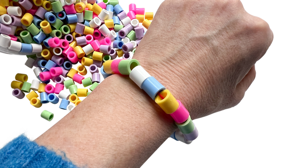 XL-Öko-Bügelperlen, 10 Farben, ca. 900 Stück