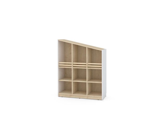 Schubladenregal, Regal mit Fächern, HolzRegal, Stauraum, Kompaktregal