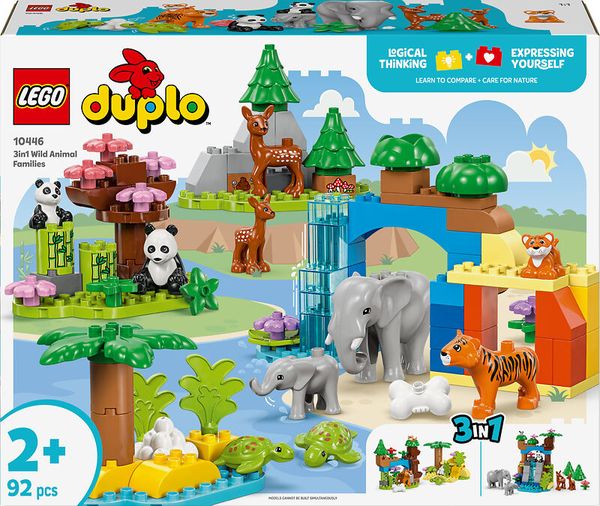 10446 LEGO® DUPLO® Wildtier-Familien 3-in-1-Set, 92 Teile
