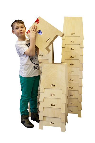 Holzstühle, Kastensystem, Kinderstuhl, Konstruktion, Holz