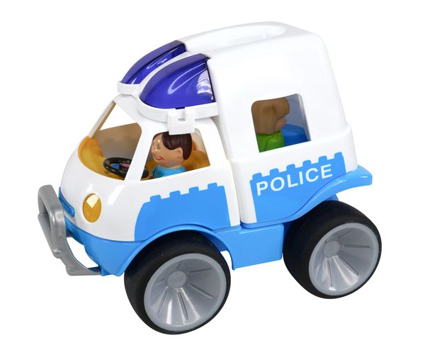 Polizeiwagen, Spielzeugauto, Kinderfahrzeug, Blau, Weiß