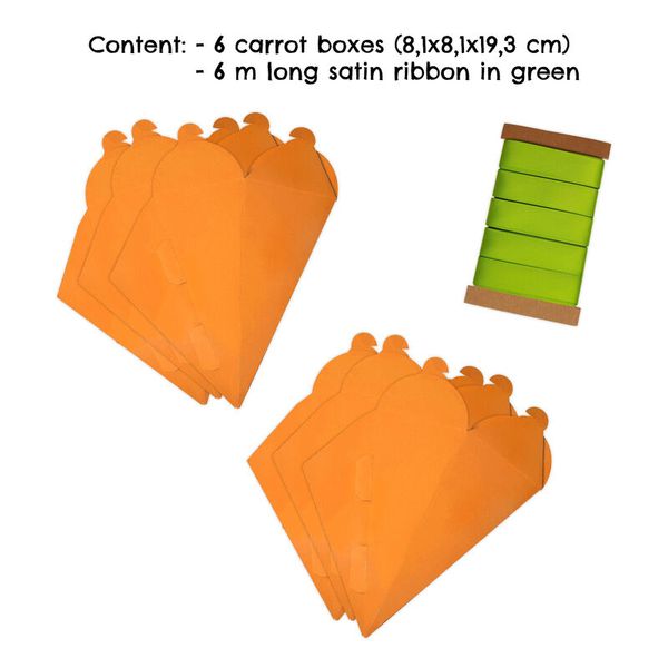 6 Möhrenkisten, Bastelset 6 Möhrenkisten, Bastelset