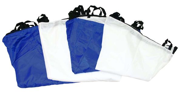 Tasche, Zweckbag, Stofftasche, blau weiß, mehrfarbig