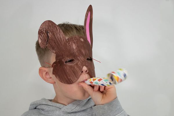 Pappmasken mit Tiermotiv, 96 Stück