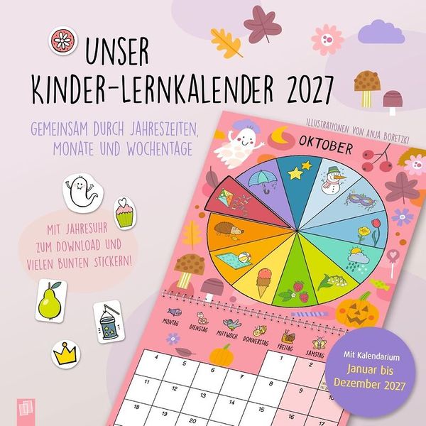 Kalender, Kinderkalender, Lernkalender, Wandkalender, Monatplan