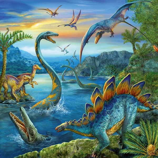 RAVENSBURGER Puzzle Faszination Dinosaurier, 3 x 49 Teile,  ab 5 Jahre RAVENSBURGER Puzzle Faszination Dinosaurier, 3 x 49 Teile,  ab 5 Jahre