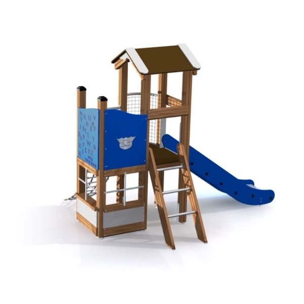 Spielturm, Kletterturm, Schaukel, Rutsche, Holzspielgerät
