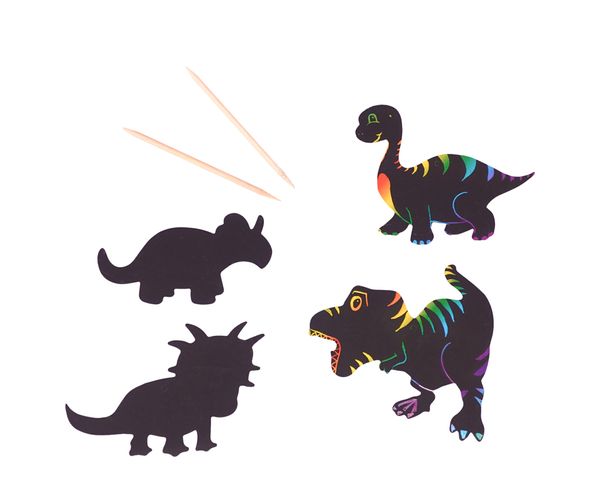 Dinosaurier-Sticker, T-Rex, Schildkröte, Silikonsticker, Multicolor