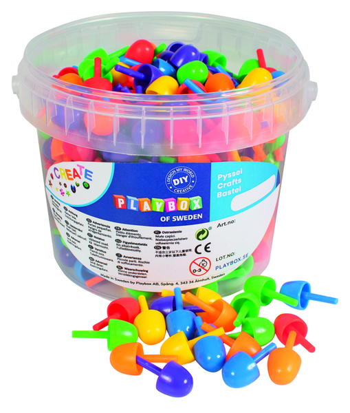 Steckmosaik Mittel (ø 15 mm) im Eimer, 350 Stück Steckmosaik Mittel (ø 15 mm) im Eimer, 350 Stück