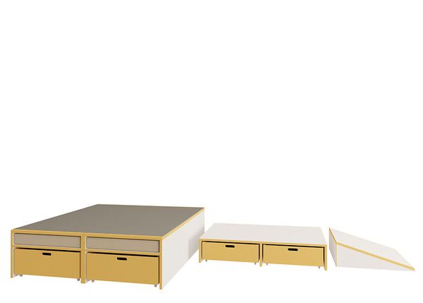 DECOR Baupodest Matratzenpodeste, Doppelpodest und Rampe für Krippen- + Kindergartengruppen