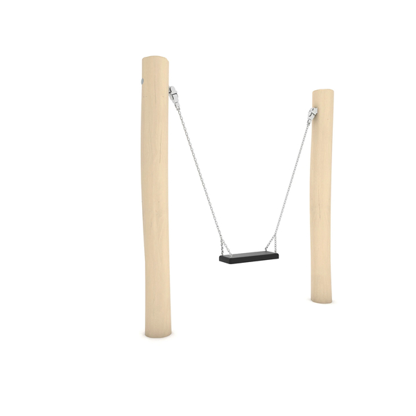 Schaukel, Holzpfosten, Schaukelbrett, Kette, Kinderspielzeug