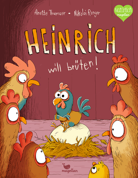 Huhn, Henne, Küken, Nest, Strohballen