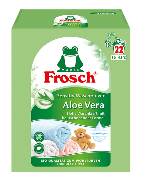 FROSCH Sensitiv-Waschpulver Aloe Vera, 5 x 1.450 g