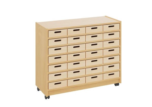 Materialschrank mit kleinen Kästen ohne Sichtfenster, Varianten wählbar