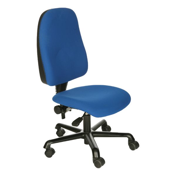 Bürostuhl, Ergonomischer Stuhl, Bürostuhl, Stuhl mit Rollen, Blau