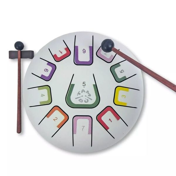 Stahlzungentrommel Tambu, 8 Zoll, weiß Stahlzungentrommel Tambu, 8 Zoll, weiß