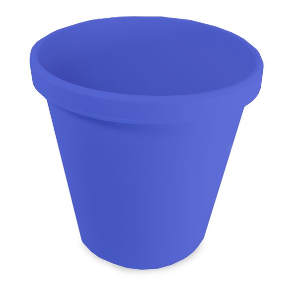 Papierkorb rund mit Rand, blau, 18 l