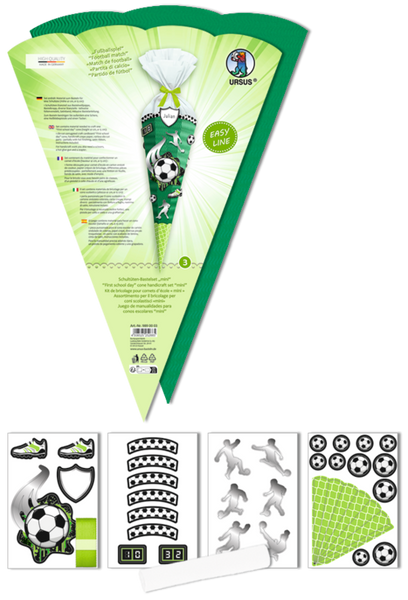 Geschwister-Schultüten-Bastelset Easy Line Fußball, 41 cm, 1 Set