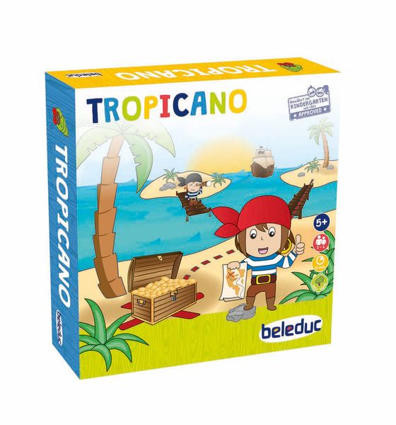 Brettspiel Tropicano, 2-4 Spieler, ab 5 Jahre, Spieldauer 15 Minuten Brettspiel Tropicano, 2-4 Spieler, ab 5 Jahre, Spieldauer 15 Minuten