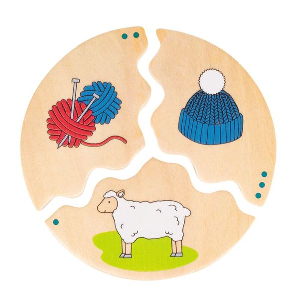 Nawito Puzzle - Herstellung, 10 Puzzles mit je 3 Teilen, ab 4 Jahre Nawito Puzzle - Herstellung, 10 Puzzles mit je 3 Teilen, ab 4 Jahre