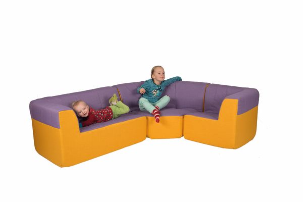 Ecksofa, Sitzgruppe, Sofakissen, Lila, Oranje