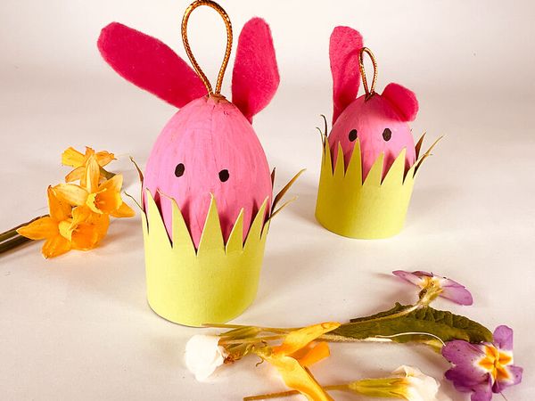 ostern, hase, papier, eier, dekoration