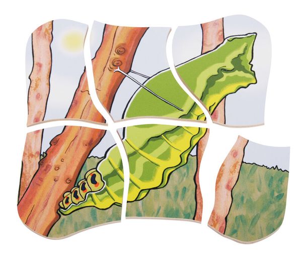 5-Lagenpuzzle Schmetterling, Holz, 28 Teile, ab 4 Jahre