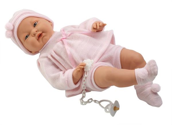 Babypuppen-Set beige und olive, 45 cm groß, 4-tlg.
