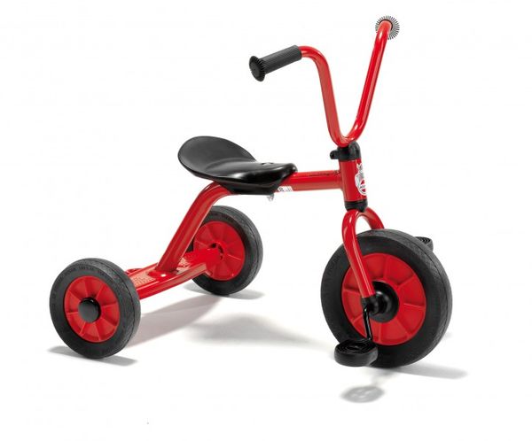 Kinderfahrrad, Dreirad, Rot, Großes Vorderrad, Schwarzreifen