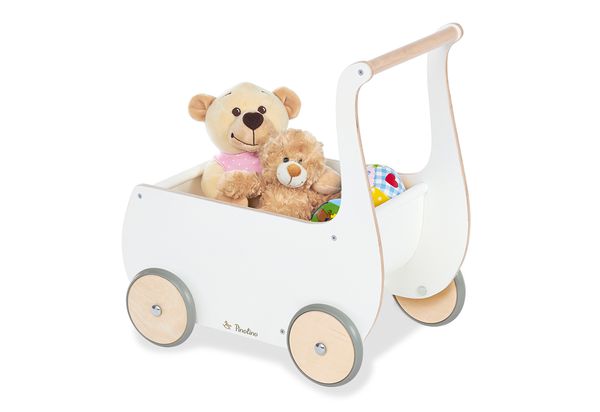 Holzspielzeug, Kinderwagen, Teddy, Wagen, Puppenwagen