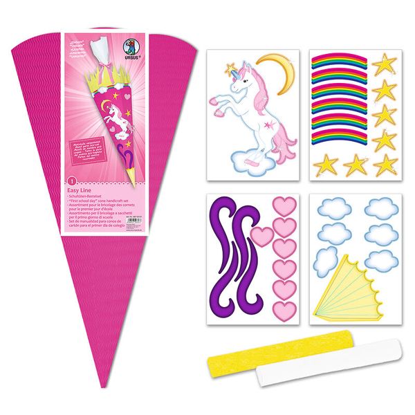 Bleistift, Einhorn-Aufkleber, Washi-Aufkleber, Sterne, Wolken